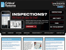 Tablet Screenshot of criticalsystems.us